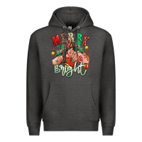 Charcoal Heather merry and bright caucasian girl sneakers Premium Hoodie - RanaPortraitStore