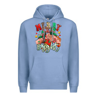 Colony Blue merry and bright caucasian girl sneakers Premium Hoodie - RanaPortraitStore