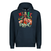 Navy merry and bright caucasian girl sneakers Premium Hoodie - RanaPortraitStore