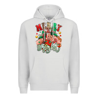 Dove Grey merry and bright caucasian girl sneakers Premium Hoodie - RanaPortraitStore