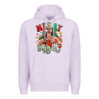 Lilac merry and bright caucasian girl sneakers Premium Hoodie - RanaPortraitStore