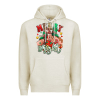 Oatmeal Heather merry and bright caucasian girl sneakers Premium Hoodie - RanaPortraitStore
