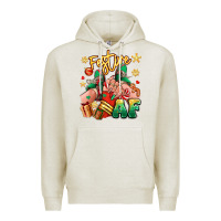 Oatmeal Heather festive af christmas caucasian girl sneakers Premium Hoodie - RanaPortraitStore