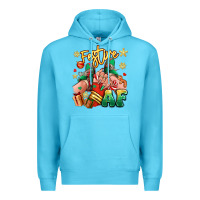Ocean Blue festive af christmas caucasian girl sneakers Premium Hoodie - RanaPortraitStore