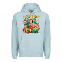 Blue Mist festive af christmas caucasian girl sneakers Premium Hoodie - RanaPortraitStore