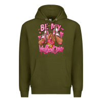 Army Green be my valentine afro girl sneakers Premium Hoodie - RanaPortraitStore