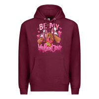 Burgundy be my valentine afro girl sneakers Premium Hoodie - RanaPortraitStore
