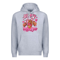Heather Grey be my valentine afro girl sneakers Premium Hoodie - RanaPortraitStore