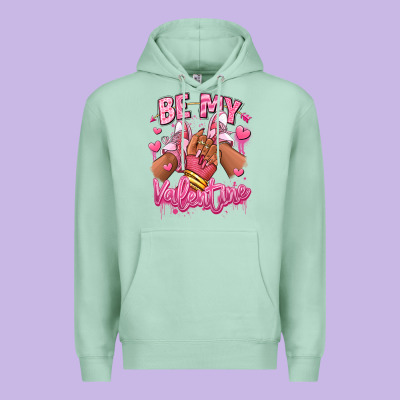 Premium Hoodie be my valentine afro girl sneakers
