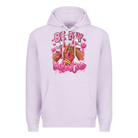 Lilac be my valentine afro girl sneakers Premium Hoodie - RanaPortraitStore