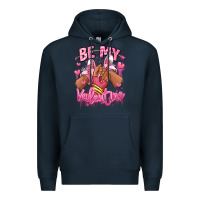 Navy be my valentine afro girl sneakers Premium Hoodie - RanaPortraitStore