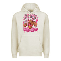 Oatmeal Heather be my valentine afro girl sneakers Premium Hoodie - RanaPortraitStore