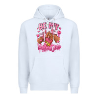 White be my valentine afro girl sneakers Premium Hoodie - RanaPortraitStore