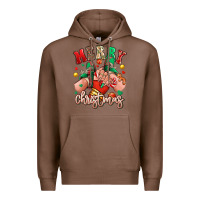 Chestnut Merry Christmas Caucasian girl sneakers Premium Hoodie - RanaPortraitStore