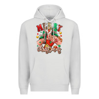 Dove Grey Merry Christmas Caucasian girl sneakers Premium Hoodie - RanaPortraitStore