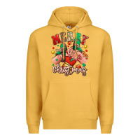 Mustard Merry Christmas Caucasian girl sneakers Premium Hoodie - RanaPortraitStore