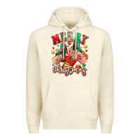 Sandshell Merry Christmas Caucasian girl sneakers Premium Hoodie - RanaPortraitStore