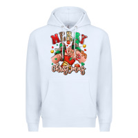 White Merry Christmas Caucasian girl sneakers Premium Hoodie - RanaPortraitStore
