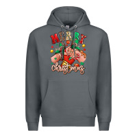 Rock Merry Christmas Caucasian girl sneakers Premium Hoodie - RanaPortraitStore