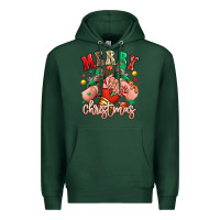 Sports Green Merry Christmas Caucasian girl sneakers Premium Hoodie - RanaPortraitStore