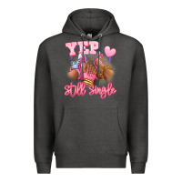 Charcoal Heather Yep still single heels and sneakers afro girl Premium Hoodie - RanaPortraitStore