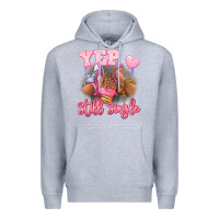 Heather Grey Yep still single heels and sneakers afro girl Premium Hoodie - RanaPortraitStore