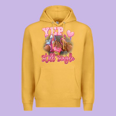 Yep Still Single Heels And Sneakers Afro Girl Premium Hoodie Designed By Ranaportraitstore