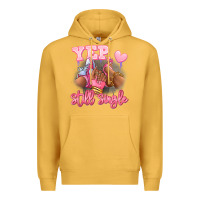 Mustard Yep still single heels and sneakers afro girl Premium Hoodie - RanaPortraitStore