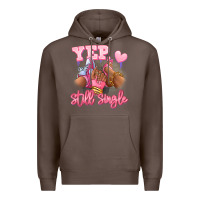 Coffee Yep still single heels and sneakers afro girl Premium Hoodie - RanaPortraitStore