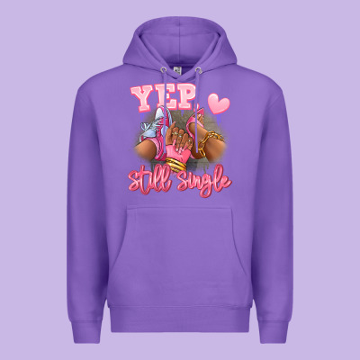 Yep Still Single Heels And Sneakers Afro Girl Premium Hoodie Designed By Ranaportraitstore