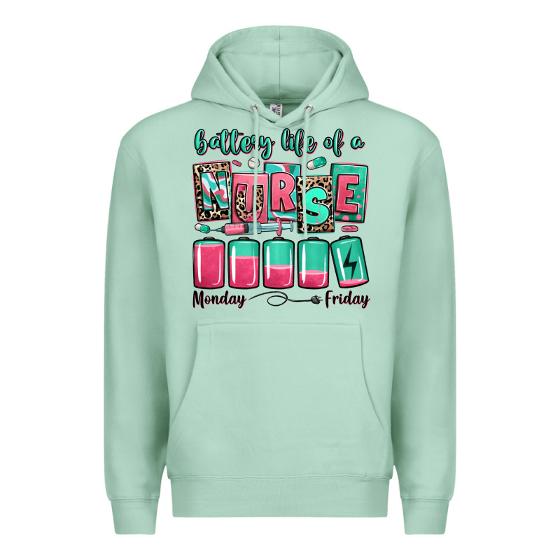 Battery Life Of A Nurse Premium Hoodie by RanaPortraitStore | Teevron