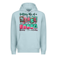 Blue Mist battery life of a nurse Premium Hoodie - RanaPortraitStore