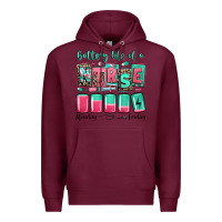 Burgundy battery life of a nurse Premium Hoodie - RanaPortraitStore