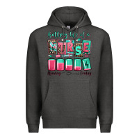 Charcoal Heather battery life of a nurse Premium Hoodie - RanaPortraitStore