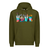 Army Green race day coffe cup Premium Hoodie - AdoDesignShop