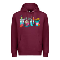Burgundy race day coffe cup Premium Hoodie - AdoDesignShop