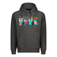 Charcoal Heather race day coffe cup Premium Hoodie - AdoDesignShop