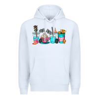 White race day coffe cup Premium Hoodie - AdoDesignShop