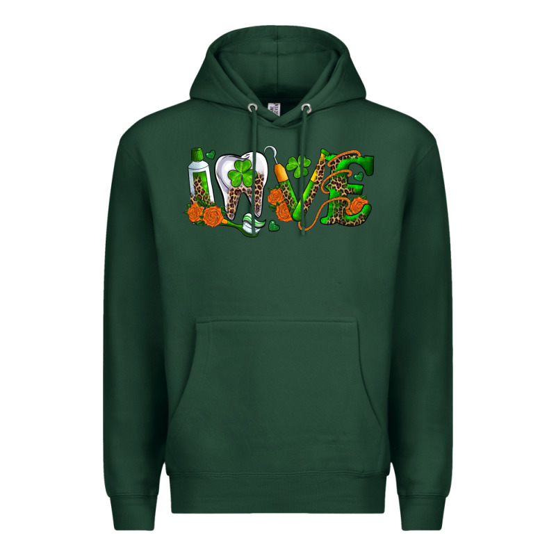 Dental Love St Patricks Day Premium Hoodie by RanaPortraitStore | Teevron