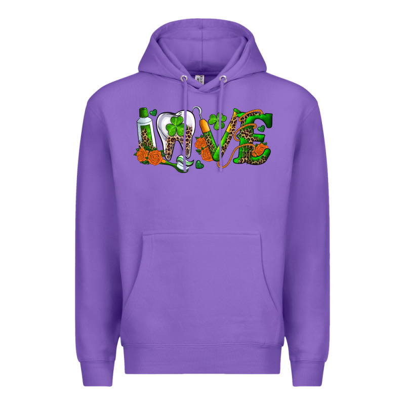 Dental Love St Patricks Day Premium Hoodie by RanaPortraitStore | Teevron