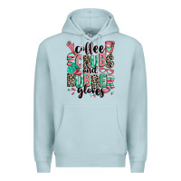 Blue Mist coffee scrubs and rubber gloves Premium Hoodie - RanaPortraitStore