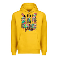 Lemon coffee scrubs and rubber gloves Premium Hoodie - RanaPortraitStore