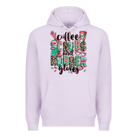 Lilac coffee scrubs and rubber gloves Premium Hoodie - RanaPortraitStore