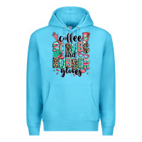 Ocean Blue coffee scrubs and rubber gloves Premium Hoodie - RanaPortraitStore