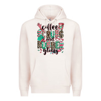Pale Pink coffee scrubs and rubber gloves Premium Hoodie - RanaPortraitStore