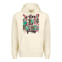 Sandshell coffee scrubs and rubber gloves Premium Hoodie - RanaPortraitStore