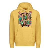 Antique Gold coffee scrubs and rubber gloves Premium Hoodie - RanaPortraitStore