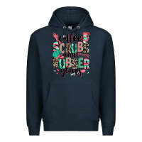 Navy coffee scrubs and rubber gloves Premium Hoodie - RanaPortraitStore