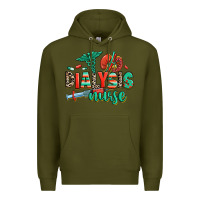 Army Green dialysis nurse Premium Hoodie - RanaPortraitStore