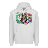 Dove Grey cna nurse tie dye leopard Premium Hoodie - RanaPortraitStore